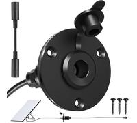acegoo for Starlink Mini DC Female Power Socket, Aluminum Wall Pass Through Kit 5.5 x 2.1mm with DC Female to Female Extension Cable, Waterproof Panel Mount for Campervan, Boat, Caravan (1 Pack)