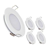 acegoo RV Boat Recessed Ceiling Light 4 Pack Super Slim LED Panel Light DC 12V 3W Full Aluminum Downlights, Warm White (White)