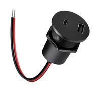 acegoo USB Socket 12V Outlet Campervan CNC Aluminum 48W Type A + Type C, PD3.0 & QC3.0 Fast Charging for Motorhome RV Marine Boat Bus Car Truck Van, 1 Pack