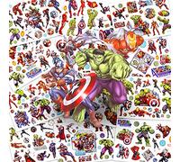 Acehome 12 Sheets Marvel Temporary Tattoos for Kids, Avenger Super Hero Stickers Fake Tattoo Set Transfer Cartoon Boys Birthday Gift Party Bag Filler Goodies Decoration Supplies, Multicolor