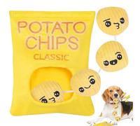 Acehome Squeaky Dog Puzzle Toy, Dog Puzzle Snuffle Treat Dispensing Toys, Durable Interactive Chew Toys, Mental Stimulation Snuffle Toy for Boredom Small & Medium Dogs (Potato Chips)