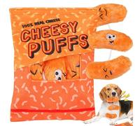 Acehome Squeaky Dog Puzzle Toy, Dog Puzzle Snuffle Treat Dispensing Toys, Durable Interactive Chew Toys, Mental Stimulation Snuffle Toy for Boredom Small & Medium Dogs (Cheesy Puffs)