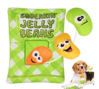 Acehome Squeaky Dog Puzzle Toy, Dog Puzzle Snuffle Treat Dispensing Toys, Durable Interactive Chew Toys, Mental Stimulation Snuffle Toy for Boredom Small & Medium Dogs (Jelly Beans)