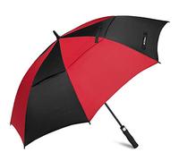 ACEIken Golf Umbrella Windproof Large 62/68 Inch, Double Canopy Vented, Automatic Open, Extra Large Oversized,Sun Protection Ultra Rain & Wind Resistant Stick Umbrellas (Red/Black, 62 inch)