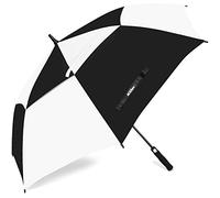 ACEIken Golf Umbrella Windproof Large 62/68 Inch, Double Canopy Vented, Automatic Open, Extra Large Oversized,Sun Protection Ultra Rain & Wind Resistant Stick Umbrellas (Black/White, 62 inch)