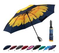 ACEIken Umbrella Reverse Close Folding Windproof Travel Umbrella- Compact | Compact and Portable Easy Carrying with Auto Open Close for Men and Women.Anti Blowout Design Won't blow inside out in storms