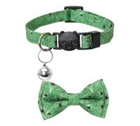Aceirropy Pet Collar with Bell, Adjustable Dogs Cats Collars with Detachable Bowtie, Pets Supplies for Indoor Activities for Home, Walking, Wedding, Traveling, Photography