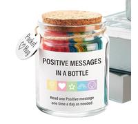 Aceirropy Positive Messages Jar,Affirmation Card Jar - Motivational Support Cards for Stress and Wellness, Encouragement Supplies