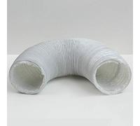 ACEL White Flexible Ducting 4" 100mm Diameter by 6m Long Extractor Fan Hose Tube