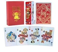 ACELION Dog Themed Playing Cards Deck with Luxury Red Foil Gift Box, Premium Poker Cards with Gold Foil Artwork, Cute Dog Breed Illustrations for Poker, Blackjack, Family Card Games