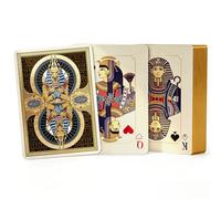 ACELION Egyptian Playing Cards - Premium Cardstock Poker Deck with Double-Sided Cold Foil & Gold Foil Edges - Luxury Collectible Card Game for Adults & Gift