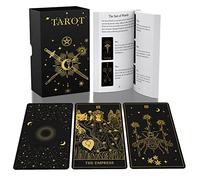 ACELION Original Tarot Card Set with Guide, 78 Pieces of Tarot Cards with Gold foil on The Surface, Tarot for Beginners