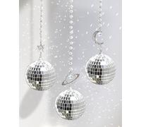 AceList 23.6 Inch 3 Pack Hanging Disco Ball Decor Star Sun Catcher Reflection
