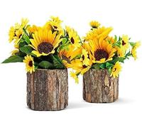 AceList Artificial Sunflowers, Fake Flowers/Fake Potted Plants Artificial Plants Indoors In Pots Yellow Decorative Artificial Flowers Indoors for Home Office