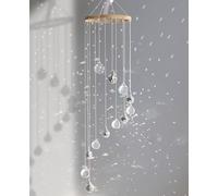 AceList Hanging Disco Ball Decor, Sun Catcher Crystals & Disco, 35 inch Handmade Spiral Sparkle Mirror Ball & Light Catcher for Window, and Boho Decor