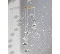 AceList Hanging Disco Ball Sun Catcher Mobile,35 inch Planet-Inspired Mirror Ball Spiral for Sparkle Decor, Handmade Light Reflecting Ornament for Window, Boho Home, Porch Gift