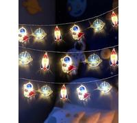 AceList Planet Astronaut String Lights, 20 LED Space Themed Decor Galaxy Fairy Lights Outer Room Decor, Battery&USB Powered for Children's Rooms, Party, Christmas, Classroom and Bedroom (Space)