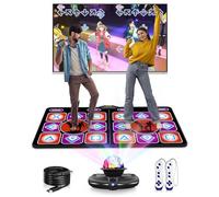 Acelufly Dance Mat, Electronic Dance Mat for TV with Camera, Double Dance Mats with Wireless Controller, Non-Slip Dance Game Fitness Pad for Kids Adults, Gift for Girls Boys (Black)