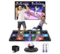 Acelufly Flannel Dance Mat, Wireless Dance Mats for TV with Camera, Double Dance Pad for Kids Adults, Gifts for Girls Boys (Black)