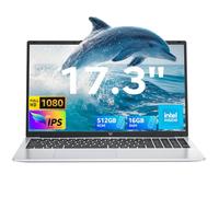 ACEMAGIC 17.3 Inch FHD Laptop with In-tel Quad-Core N97 Processor up to 3.6GHz, 16GB RAM DDR4 512GB SSD Notebook Laptops, Dual Speakers, HDMI, WiFi 5, BT5.0, 3*USB3.2, Type-C, TF, 6000mAh Long-Battery