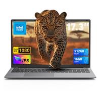 ACEMAGIC 17.3 inch FHD Laptop, Quad-Core N-97 Processor up to 3.6GHz（Beat N100 N95） Laptop computer, 16GB DDR4 512GB SSD Notebook with Metal Case Support WiFi, BT5.0, 3*USB3.2