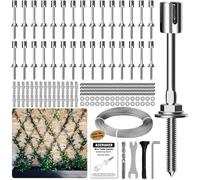 Acemaker Wire Mesh for Climbing Plants Outdoor Wall Trellis Kit with 5/8" x 150ft Wire Rope Wall Trellis Kit Stainless Steel T316