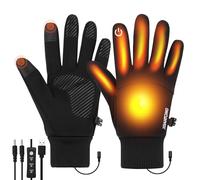 Acemall USB Electric Heated Gloves Women, Winter Hand Warmers Gloves Anti-slip Touchscreen Heating Mittens with 3 Levels Heat, Thermal Liner, Elastic Cuff, for Running Walking Riding Driving Cycling