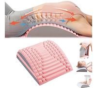 Acemend Refresh - Neck & Back Stretcher, Back Neck Cracker Lower Back Pain Relief, Waist Massage Relaxation Yoga Stretcher, Multi-Level Adjustable Spine Board Lumbar Soothing Device (Pink)