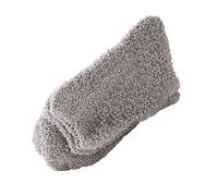 ACemt Thick Bottom Socks Home Men Boy Soft Bed Floor Socks Fluffy Warm Winter Color Crazy Dress Socks Men (Grey, One Size)