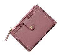 ACemt Wallet for Back of Phone Case Ladies Zip Purse Multi Card Slot Wallet Leather Purse Wallet Passport Cover Wallet (Watermelon Red, One Size)