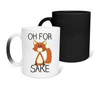 Acen "Funny Oh for Fox Sake Ceramic Magic Morphing Mug, White, 11 oz