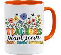 Acen Merchandise Jungle Mug | Teacher Gift Thank You | Floral “Teachers Plant Seeds” Coffee Cup | End of Term Present | Gifts for Teachers Women Men