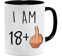 Acen Merchandise JungleMug | 19th Birthday Gifts for Women | Funny 18+1 Birthday Mug Gift for Her Or Him | I Am 18+1 Middle Finger Joke Cup