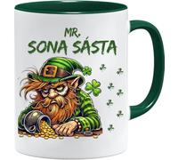 Acen Merchandise Mr Sona Sásta (Mr Happy) As Gaeilge - Novelty 11oz Premium Quality Mug & Gift Box Set Tea Coffee Office Work Home