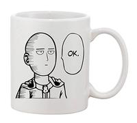 Acen "Saitama One Punch Man Ok Ceramic Mug, White, 11 oz