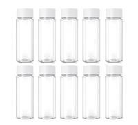 ACENIX 10PCS 5ml Mini Clear Glass Bottles with Plastic Caps