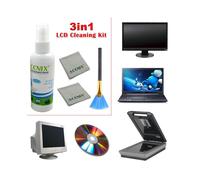 ACENIX 3-in-1 Screen Cleaning Kit - 100ml Spray, Cloths & Brush for LCD/LED/Plasma TVs, Laptop & Phone - Anti-Static & Germ-Free (Code: EBF-LLTPP-67)