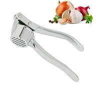 ACENIX Stainless Steel Garlic Press Crusher Mincer Ginger Peeler Squeezer Heavy Duty Zinc Alloy Garlic Crusher Presser Chopper Professional Food Prep Grade Dishwasher Safe Easy Clean Highly Durable