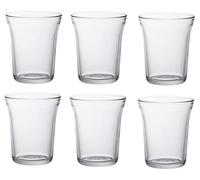 Acense 6X 220ml Universal Tumblers - Clear Toughened Glass for Multi-Occasion Use, Dishwasher and Microwave Safe
