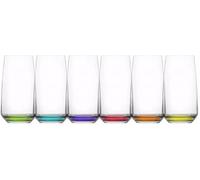 Acense 6X 480ml Multicolour Adora Highball Glasses - Perfect for Cocktails, Beers, Juices, and Soft Drinks