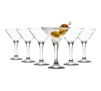 Acense 6X Clear 175ml Misket Martini Glasses Set - Perfect for Espresso, Margarita, Cocktail, Champagne, Gin, & Wine Party Drinks