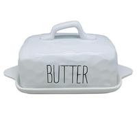 Acense Butter Dish Classic, Multi-Purpose, Durable, Stain-Resistant (Engraved Ceramic)