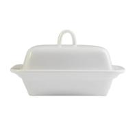 Acense Ceramic Butter Dish Classic White, Multi-Purpose, Microwave, Durable, Stain-Resistant