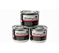 Acense Chafing Fuel Gel, Ethanol Based, Metal Container, 3.5 Hour Burn Time, Pack of 3, for Food Warming