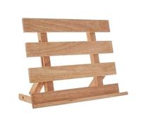 Acense Easel Style Foldaway Wooden Recipe Cookbook Stand, Hinged Flaps, Size: 30cm(L) x 21cm(H) x 16cm(D), Foldable, Flaps Up to: 5.5cm, Recipe Engraved Front Flap, High-Quality Hardwood