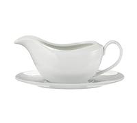 Acense Porcelain Gravy Boat & Saucer Set: Cream & Milk Jugs, Mini Milk Jug with Lid, Small Glass Jug & Glass Milk Jug for Serving Gravy, Sauce or Stew in Style!