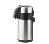 Acense Stainless Steel Airpot Hot Cold Water Tea Coffee Dispenser, Satin Finish (1.9 Litre)