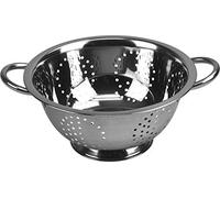 Acense Stainless Steel Colander, Steel Base/Handle, Quick Draining, Multiple Micro-Perforations, Multi-Purpose: [Pasta/Vegetable/Spaghetti/Fruit], Dishwasher Safe, Size: 34cm