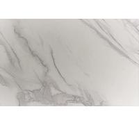 Acense Tempered Glass Worktop Saver, Toughened Glass, Smooth Edges, Rounded Corners, Chopping Board, Non-Slip Rubber Feet, Multi-Purpose, Stain-Resistant 40 x 30 cm (White Marble)