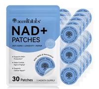 Acentfalabs NAD+ Patches for Anti-Aging and Longevity, Energy and Cellular Repair Support, 30 Patches, 1 Month Supply